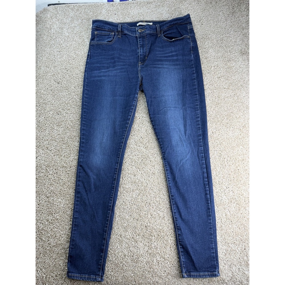 Levi's 720 High Rise Super Skinny Jeans Womens 34 Med Wash Blue Stretch Denim